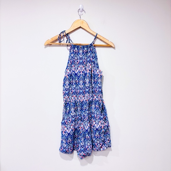 DIVIDED Purple patterned romper - Picture 1 of 8